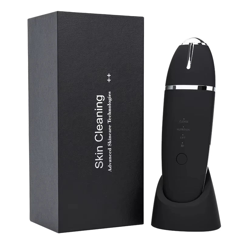 Ultrasonic Skin Scrubber Face Spatula Pore Cleaner Blackhead Remover Facial Lifting Ion Deep Cleansing Beauty Device For Home Us