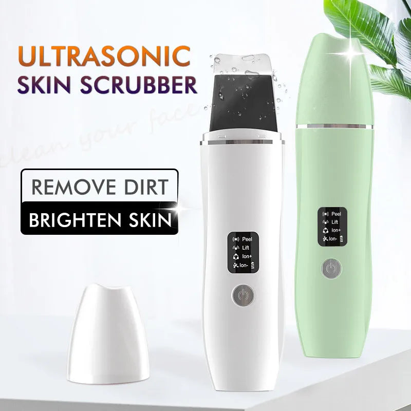Professional-Grade Ultrasonic Skin Spatula - Pore Cleaner Tool & Blackhead Remover Device, Facial Beauty Instrument for Home Use